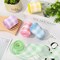 Spring Wired Edge Ribbon 30 Yards Pastel Buffalo Plaids Craft Ribbon Light Blue Yellow Pink Purple Green Decorative Fabric Ribbon for Easter Wreath Bow Making DIY Crafts Wrapping, 5 Roll